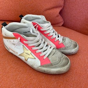 Golden Goose midstar pink & gold